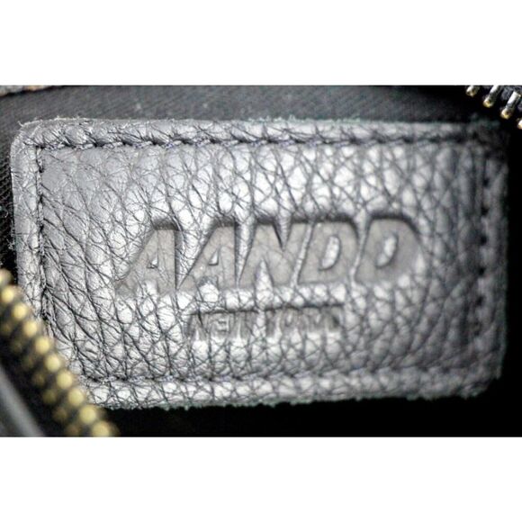 AANDD Adam & Davidson BLACK GENUINE LEATHER X-BODY SHOULDER BAG HANDBAG PURSE - Picture 10 of 16